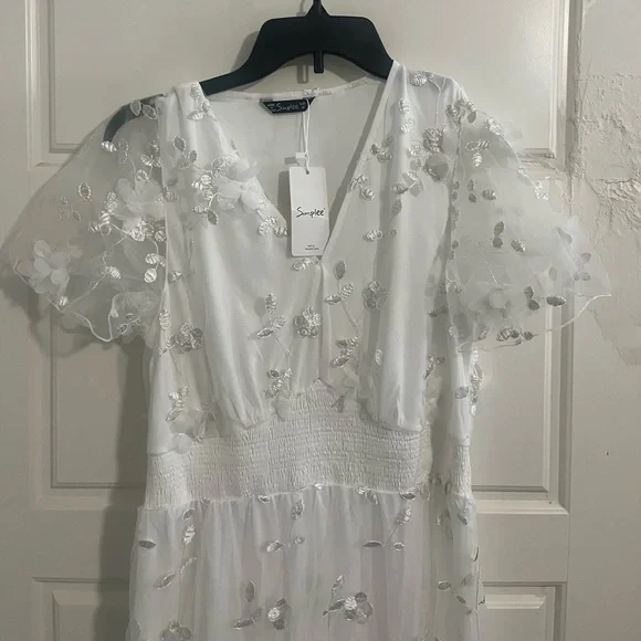 White lace maxi dress - Picture 4 of 5